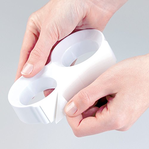 Interdesign 21031EU Affixx Dual Haarbürstenhalter, weiß - 4