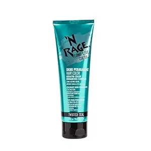 Nrage Brilliant Demi Permanente Hair Color, Twisted Teal, 4 Ounce