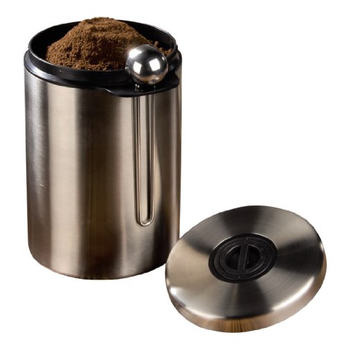 Xavax Kaffeedose für 1kg Kaffeebohnen, Tee, Kakao, mit Aromaverschluss, Edelstahldose, silber - 6