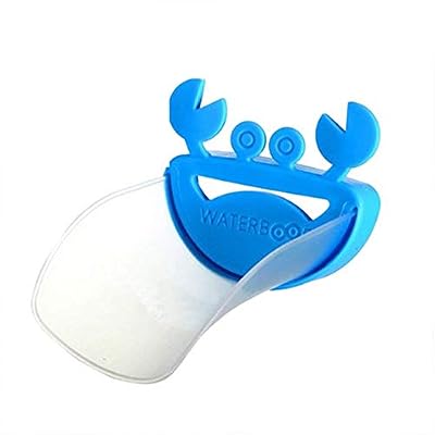 XSM Creative Robinet prolongateur de Bande dessinée Forme de Crabe évier poignée Extender Robinet Extension sécuritaire pour Enfant Utiliser 1 PCS Bleu
