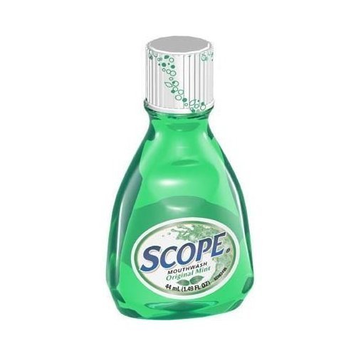 Original Mint Scope Mouthwash, 1.49 fl oz Travel / Guest Size Bottles each by Scope