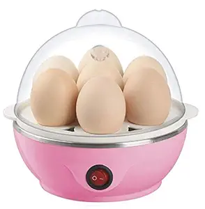 Bharat SHIBU@ Improve Quality Egg Boiler Electric Automatic Off 7 Egg Poacher for Steaming Cooking and Boiling, Mini Electronic Egg Boiler DeviceUpto 7 Eggs at a Time (Multicolor)