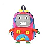 Tamaño: 27 * 20 * 13 cm Cvxgdsfg Mochila de guardería Robot para niños de 3-6 años y Mochila Escolar para niños (Color : Pink)