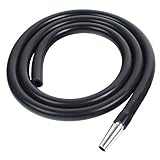 Shisha Schlauch / Schlauchset SILIKON Schlauch Länge ca.1,55m mit Mundstück Wasserpfeifenschlauch hygienisch, leicht zu reinigen, geeignet für jede Wasserpfeife (Schwarz, Schlauch SILIKON)