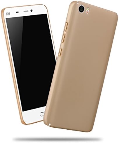 Apanphy Xiaomi 5 Case [High Quality] [Ultra Slim] [Hard Silky] [Scrub Shell] [Full Protection] [Rear Skin Feel] Cover For Xiaomi 5 Gold