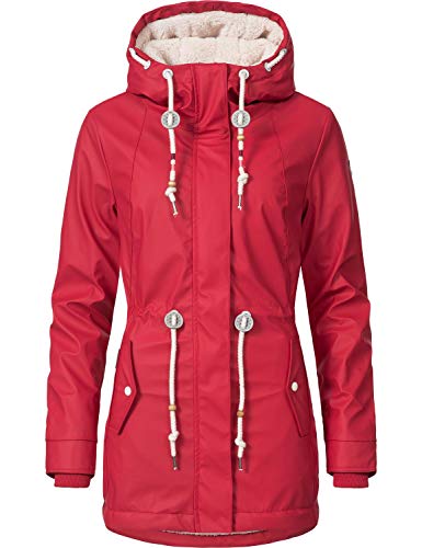 Ragwear Damen Outdoor-Jacke Regenparka Monadis Rainy Black Label Chilli Red Gr. L - 4