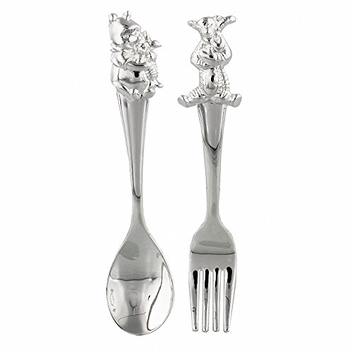 Disney Winnie The Pooh Silverplated Fork and Spoon Set