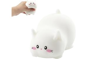 VEXRAN Jouet anti-stress en forme de chat blanc - Jouet amusant pour enfants et adultes - Jouet anti-stress pour soulager le stress et apaiser