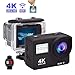 Produktbild MRDEER Action Cam WiFi Sports Kamera 4K Ultra HD 2" LCD Dual Display Action Kamera Helmkamera Unterwasserkamera 30M Wasserdicht Touchscreen mit 18 Kostenlose Accessoires