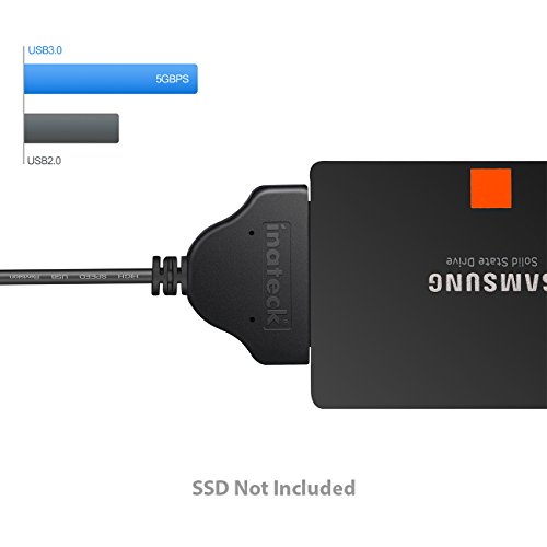 Inateck Adapter USB 3.0 zu SATA, USB 3.0 Kabel zu SATA für 2.5 Festplatte HDD SSD - 2