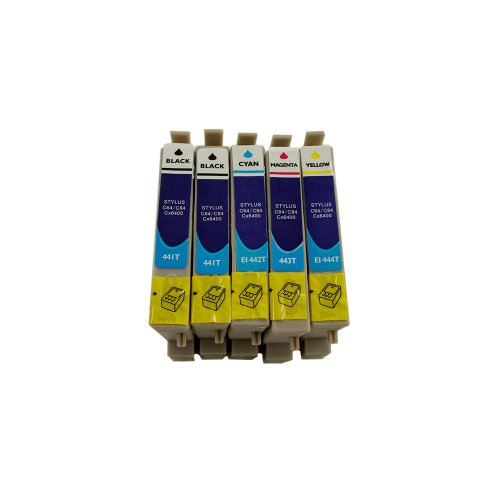 5 Druckerpatronen Tinte für Epson Stylus C64 C84 CX3500 CX3650 ersetzen T0441 T0442 T0443 T0444 - 2