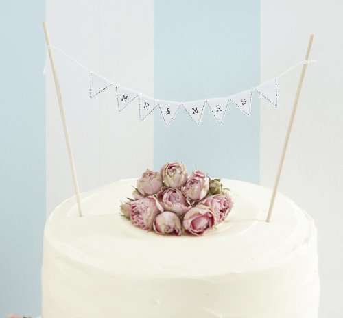 Mr & Mrs Girlande zur Kuchendekoration Hochzeitstorte - Vintage Lace