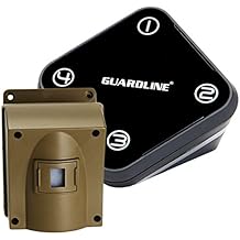 Guardline Wireless Driveway Alarm- Top Rated Outdoor Weatherproof Motion Sensor & Detector- Best DIY Security Alert System- Stay Safe & Protect Home, Outside Property, Yard, Garage, Gate, Pool.