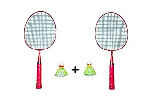 ISBN 2 Pcs Set New Badminton Racket for Kids - Baby Badminton Aluminum Toy Set for Children with Shuttle Cocks and Backpack