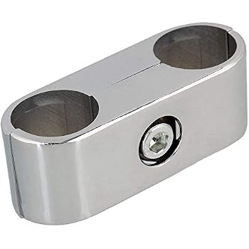 2 Morsetti In Alluminio Per Barra Da Tetto | Regolabili 1,30 - 1,67 M | Diametro 42 Mm | Piedini In Gomma Antiscivolo | Certificato DEKRA