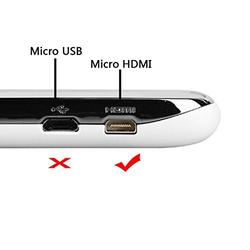 CY links gewinkelt 90 Grad Micro HDMI auf HDMI Stecker HDTV Kabel 50 cm für Handy & Tablet - 5