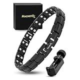 Magnetrx® Women's Ultra Strength Magnetic Bracelet - Effective Titanium Magnetic Bracelets For Women - Adjustable Bracelet Length With Sizing Tool For Perfect Fit (black)