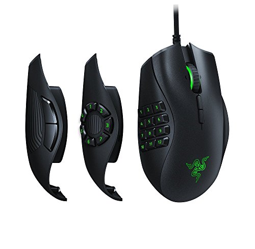Razer Naga Trinity MOBA MMO-Gaming-Mouse -  3 Placas Laterales Intercambiables  Sensor   ptico de 5G DE 16 000 ppp  hasta 19 Botones programables 