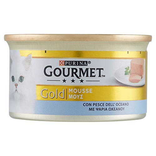 Purina - Gourmet Gold Mousse Pescado del Oceano - Pack de 24 x 85 g - Total 2040 g