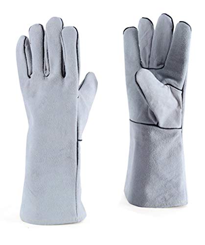 détail Gants de travail Gants De Protection De La Main-d'œuvre, Gants De Protection Résistant À La Chaleur, À Haute Température Et Ignifuges, Adaptés À L'industrie, La Construction, L'extérieur, Le Barbecue