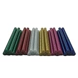 - Barras de pegamento termofusible, con purpurina multicolor, para bricolaje, 7 mm x 100 mm (paquete de 30 unidades)