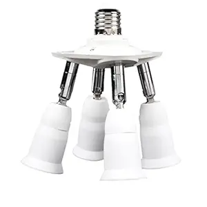 Magideal 4 in 1 Adjustable E27 Base Light Lamp Bulb Adapter Holder Socket Splitter