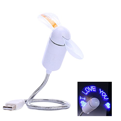 Ciaoed Mini USB LED Kreativ Cool Uhr Lüfter Einstellbare Flexible Schwanenhals Zeitanzeige Kühlventilator für PC Laptop