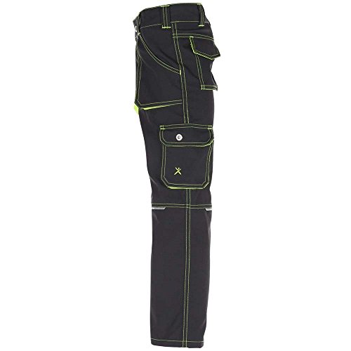 Planam Bundhose Junior, größe 170 / 176, anthrazit / gelb / mehrfarbig, 6110170 - 3