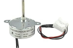 CHANCS TYC-40 DC 12V 5RPM Moteur synchrone Longueur de l'arbre 33mm pour la décoration de Noël Micro Moteur