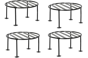Elegance-Iron Plant / Pot Stand for Plants in Balcony Garden Living Room Home Decor - Set of 4 | Ideal for Indoor & Outdoor U