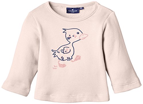 TOM TAILOR Kids Baby Girls printed peached basic sweat/508 Sweatshirt, Pink (veiled Rose 5457), 6-12 months (Manufacturer size: 80)