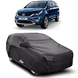 AARTRI - Water Resistant - dust Proof - car Body Cover for Tata Hexa XT 4X4 car Cover - Water Resistant UV Proof - car Body Cover (Grey with Mirror)
