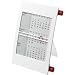 Produktbild 3-Monats-Tischkalender für 2 Jahre Deutsches Kalendarium Weiß/Rot