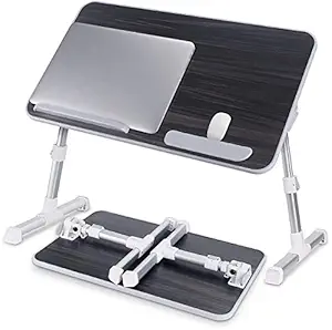Callas Adjustable Portable Laptop Table, Bed Table, Notebook Stand, Laptop Standing Desk, Portable Standing Table with Foldable Legs, Foldable Lap Tablet Table for Sofa Couch Floor (CA6-Black)