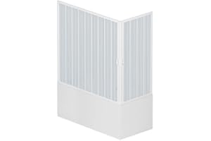 ROLLPLAST PINTO ROLLPLAST BGAL1CONCC28170 Caja de bañera Plegable de 70 x 170 x 150 cm de Altura en PVC, Dos Lados, con Apertura de Esquina, Blanco