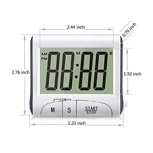 ONEDONE Magnetischer Küchentimer Küchenuhr Stoppuhr Wecker Küche EieruhrTimer Alarm (1) - 3