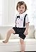 Cute Gentleman Baby Overall A Suit of Skirt And Overall White&Black 29*33cm
