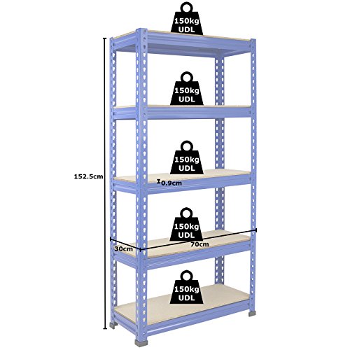 Hardcastle – Metallregal mit 5 Böden – 1,5 m – Verschiedene Farben - 4