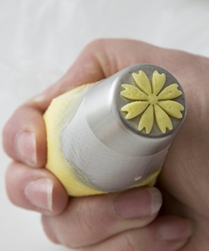 Russische Rohrleitungen Düsen – 18pcs Satz: 7 russische Vereisung Düsen, 10 Einweg-Spritzbeutel, Tri-Color-Koppler – Icing Düsen perfekt zum Backen und dekorieren Kuchen - 7