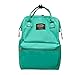 Produktbild AMUSTER Unisex Mode Classics Rucksack Damen Herren Vintage Handtaschen Studenten Schule Canvas Backpack Schüler Schulranzen Schhool Bag Schulrucksack (One size, Grün)