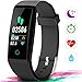 Produktbild JAZIPO Fitness Armband mit Pulsmesser, Wasserdicht IP67 Fitness Tracker Farbbildschirm mit GPS Aktivitätstracker Pulsuhren Smartwatch Schrittzähler Kompatibel [2 x Replaceable Watch Strap]