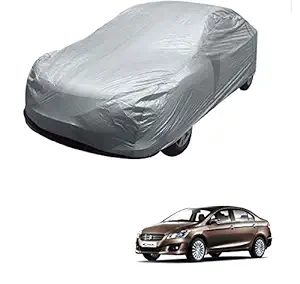 Kozdiko Silver Matty Car Body Cover with Buckle Belt for Maruti Suzuki Ciaz