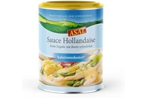 ASAL Sauce Hollandaise kalorienreduziert 400g für 2,5 Liter – leckere, fettreduzierte und zart-cremige Soße für Spargel und Gemüse, bis zu 90% weniger Fett und 80% weniger Kohlenhydrate, kinderleichte Zubereitung mit Wasser, keine zusätzliche Butter notwendig, ohne Palmöl, kein Palmfett