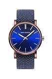 Mark Maddox Herren Analog Quarz Uhr mit Stoff Armband HC2002-37