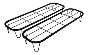 ORCHID ENGINEERS Iron Indoor/Outdoor Flower Pot/Plant Stand 2.5 FEET Length Floor Pot Stand for Home Garden Balcony Living Room Decor (Black, 2)