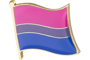 PANDA LOCO Bisexual Pride LGBT Colour Flag Lapel Pin Festival Badge