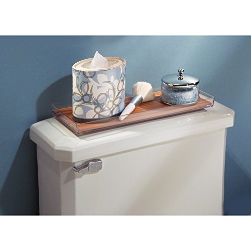 InterDesign 86142EU Formbu Waschtisch-Ablage, Spülkastenablage, durchsichtig / Bambus - 2