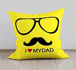 DreamVio Soft Fabric Cushion, Pillow for World's Best Dad,Pyare Papa,Gifts for Daddy,Grandpa on Birthday's & Father's Day Color : Yellow Size : 12 x 12 inch Design 39