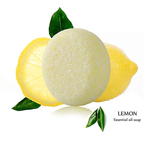 Shampoo Bar, Sweetds Handmade 100% Natural Plant Essential Oil Soap Bar&Conditioner Set (Lemon)