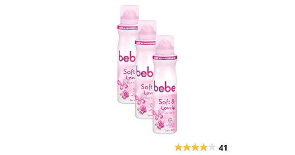 Bebe Soft Lovely Deodorant Spray Delicate Rose Gentle Deodorant Without Aluminium With Delicate Rose Fragrance 24 Hours Reliable Protection Against Body Odours No Stains 3 X 150 Ml Amazon De Beauty